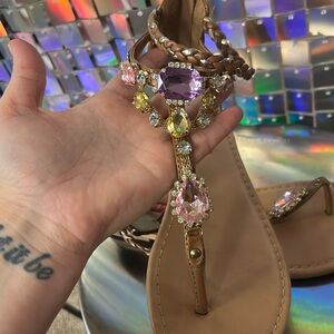 Jeweled sandals